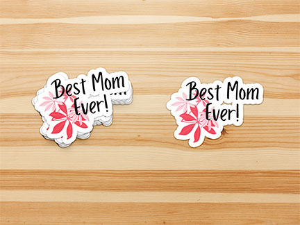 Best mom flower sticker